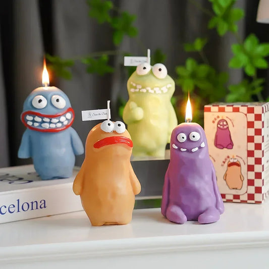 Clay Man Monster Candles (Funny Ugly Cute Cartoon)