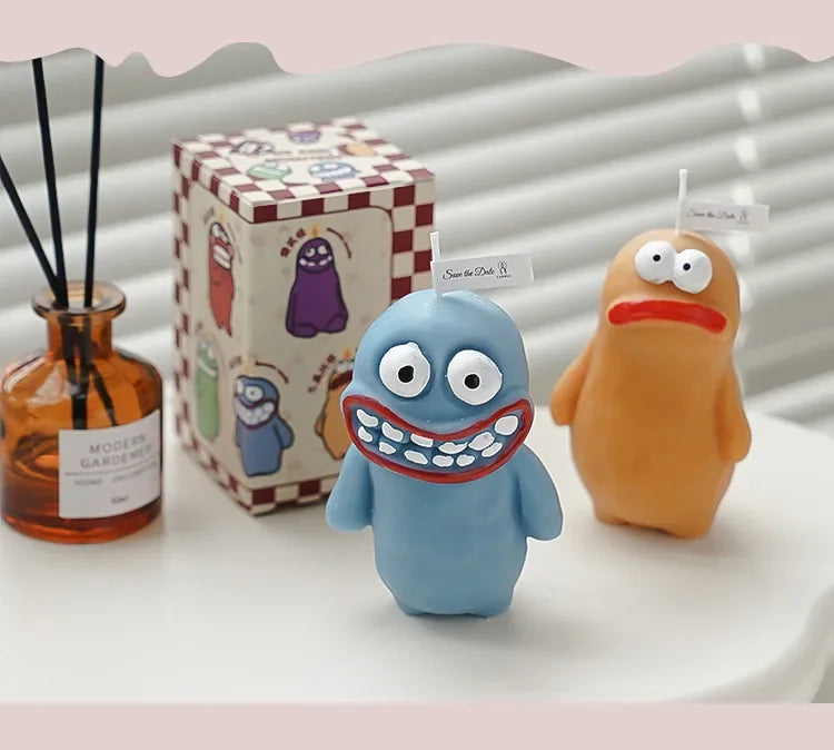 Clay Man Monster Candles (Funny Ugly Cute Cartoon)
